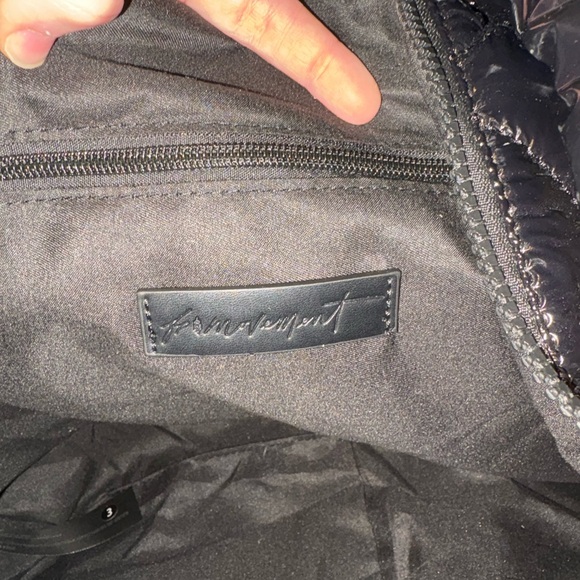 Free People Carryall Tote Bag - black shiny! - Picture 6 of 6